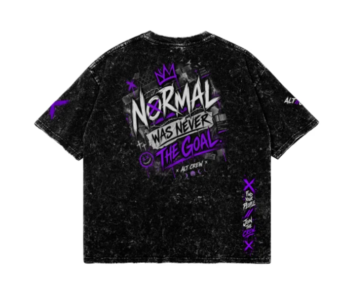 NORMAL // 001 — Acid Wash Oversized Tee